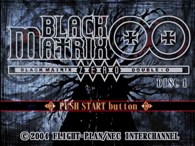 Black/Matrix Cross title screen for Playstation